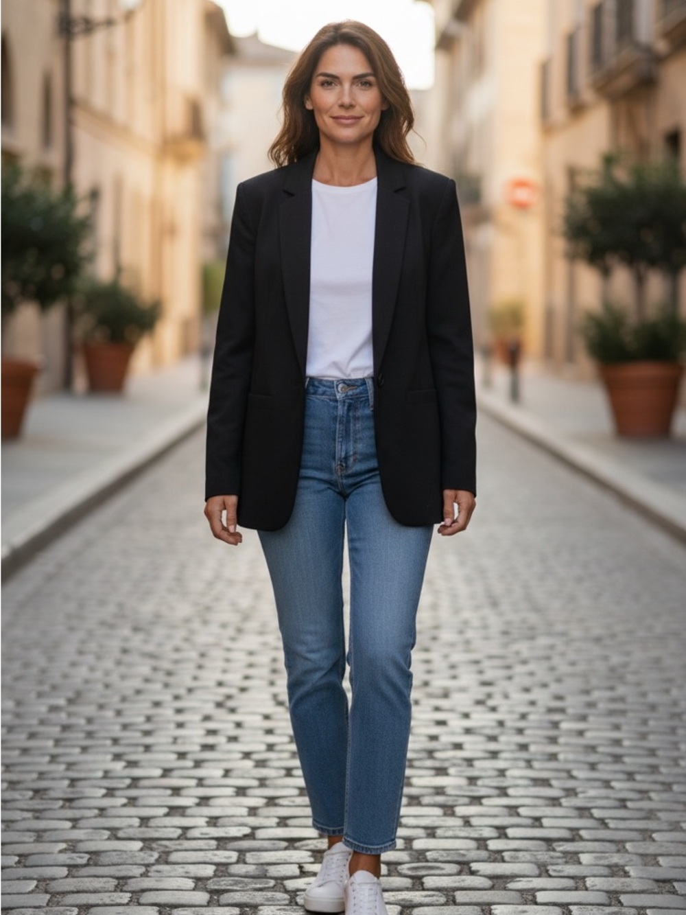 H&M Black Blazer - Classic Tailored Suit Jacket
